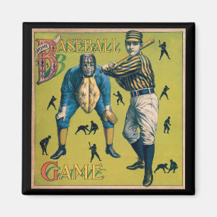 Vintage-Sport Baseballspieler beim Heimspiel Magnet