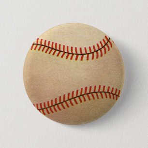 Vintage-Sport Baseballspieler, Fänger mit Handschu Button