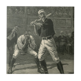 Vintage-Sport, Baseballspieler von Thulstrup Fliese