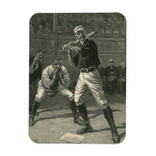 Vintage-Sport, Baseballspieler von Thulstrup Magnet