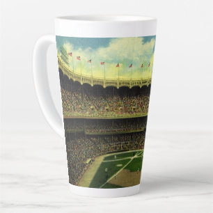 Vintage-Sport-Baseballstadion mit Menschenmengen Milchtasse