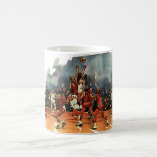 Vintage-Sport-Basketballspiel, Basketballspieler Tasse