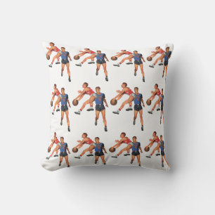 Vintage-Sport, Basketballspieler in einem Spiel Kissen