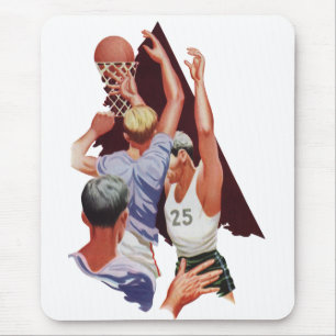 Vintage-Sport, Basketballspieler in einem Spiel Mousepad