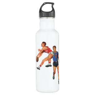 Vintage-Sport, Basketballspieler in einem Spiel Trinkflasche