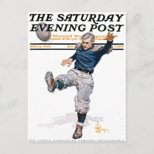 Vintage Sport College Football Postkarte