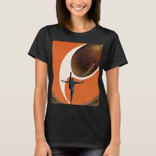 Vintage-Sport, Fußballspieler, der den Ball tritt T-Shirt