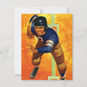 Vintage-Sport-Fußballspieler-Quarterback-Lauf