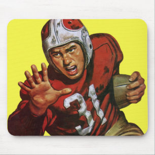 Vintage-Sport-Fußballspieler Running Back Nr. 31 Mousepad