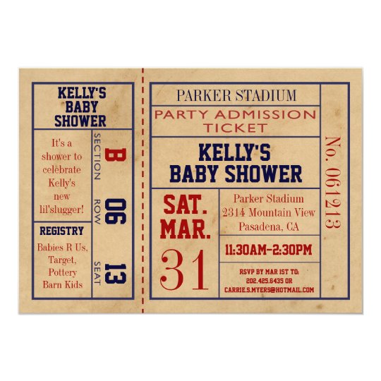 Vintage Sport-Karten-Baby-Dusche laden - Fußball 12,7 X 17,8 Cm Einladungskarte