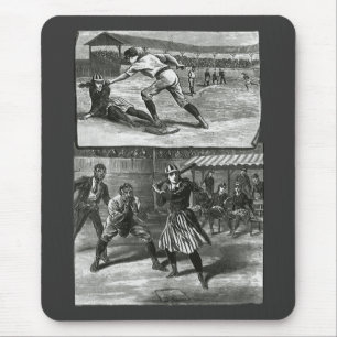 Vintage-Sport, viktorianische Frauen-Baseballteams Mousepad