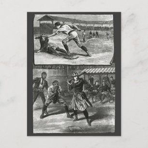Vintage-Sport, viktorianische Frauen-Baseballteams Postkarte