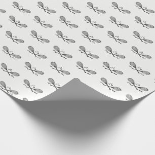 Vintage Sportaktivitäten Tennis Racquet Tennis Geschenkpapier