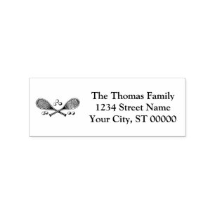 Vintage Sportaktivitäten Tennis Racquet Tennis Gummistempel