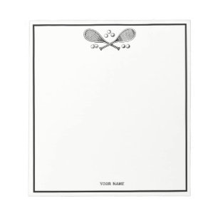 Vintage Sportaktivitäten Tennis Racquet Tennis Notizblock