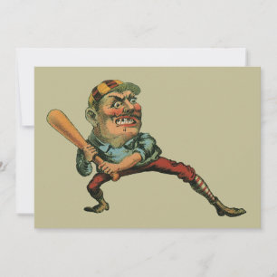 Vintage Sportarten, Angry Baseball Player Batter