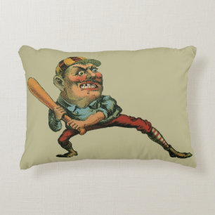 Vintage Sportarten, Angry Baseball Player Batter Dekokissen