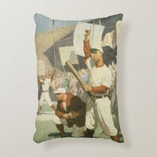 Vintage Sportarten, Baseballspieler Dekokissen