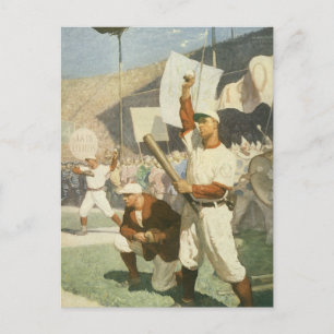 Vintage Sportarten, Baseballspieler Postkarte