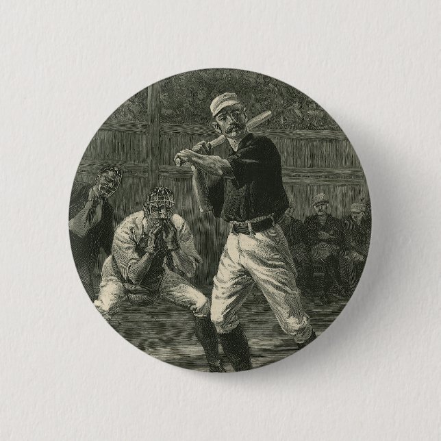 Vintage Sportarten, Baseballspieler von Thulstrup Button (Vorderseite)
