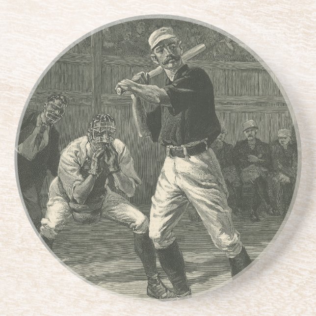 Vintage Sportarten, Baseballspieler von Thulstrup Getränkeuntersetzer (Vorne)