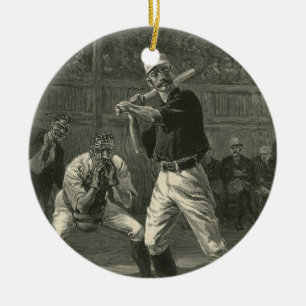 Vintage Sportarten, Baseballspieler von Thulstrup Keramikornament