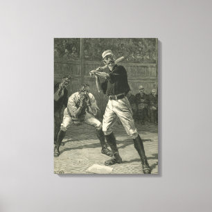 Vintage Sportarten, Baseballspieler von Thulstrup Leinwanddruck
