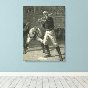 Vintage Sportarten, Baseballspieler von Thulstrup Leinwanddruck