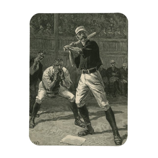 Vintage Sportarten, Baseballspieler von Thulstrup Magnet (Vertikal)