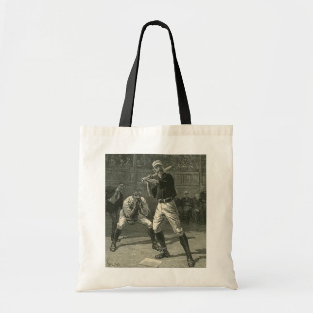 Vintage Sportarten, Baseballspieler von Thulstrup Tragetasche (Vorne)