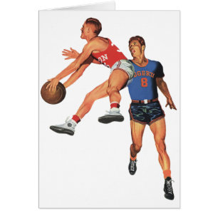 Vintage Sportarten, Basketball-Spieler im Spiel