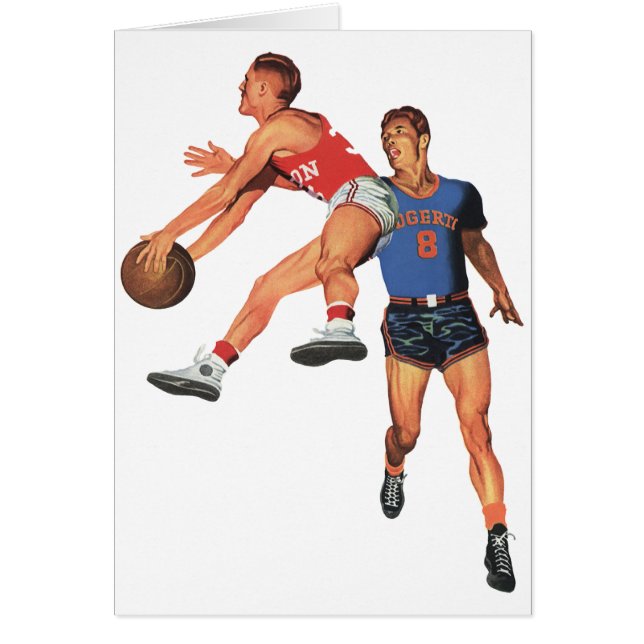 Vintage Sportarten, Basketball-Spieler im Spiel (Vorne)