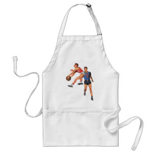 Vintage Sportarten, Basketball-Spieler im Spiel Schürze