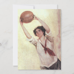 Vintage Sportarten, Basketballspielerin mit Ball