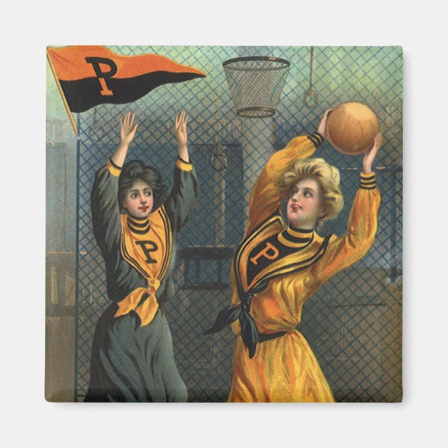 Vintage Sportarten, Frauenbasketballmannschaft bei Magnet (Vorne)