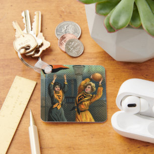 Vintage Sportarten, Frauenbasketballmannschaft bei Schlüsselanhänger