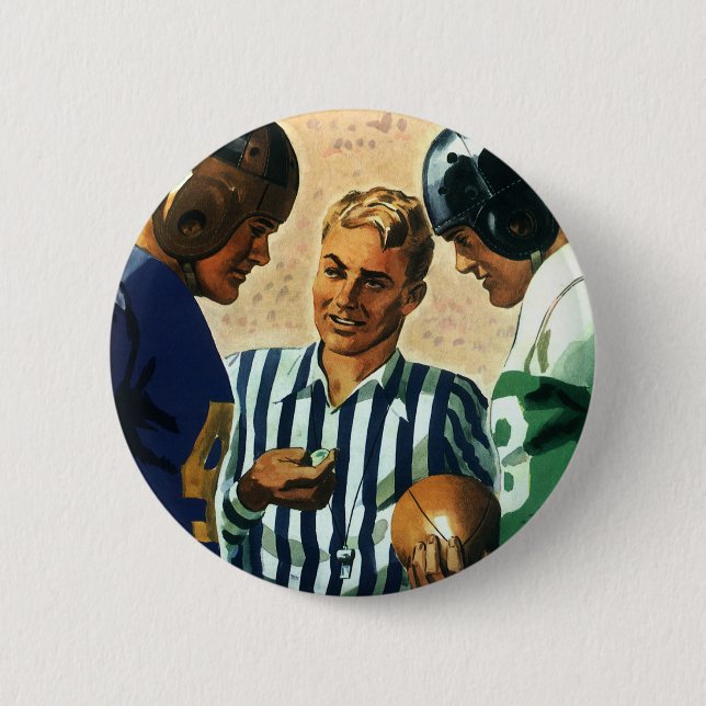 Vintage Sportarten, Fußball-Schiedsrichtermünzen Button (Vorderseite)