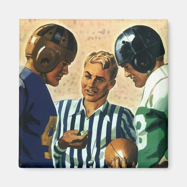 Vintage Sportarten, Fußball-Schiedsrichtermünzen Magnet (Vorne)