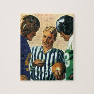 Vintage Sportarten, Fußball-Schiedsrichtermünzen Puzzle