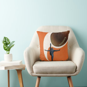 Vintage Sportarten, Fußball-Spieler, die den Ball Kissen