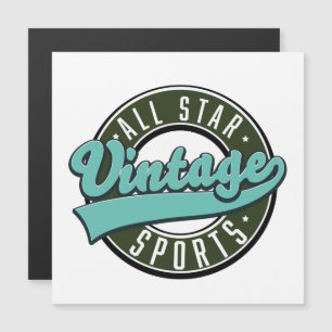 Vintage Sportarten Magnetkarte