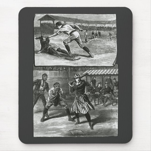 Vintage Sportarten, Viktorianische Baseballteams f Mousepad (Vorne)