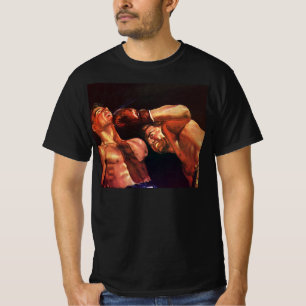 Vintage-Sportboxen, Boxer beim Schlagkampf T-Shirt