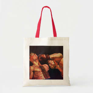 Vintage Sportboxen, Boxer beim Schlagkampf Tragetasche