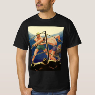 Vintage-Sportboxen, Boxer während eines Kampfes T-Shirt