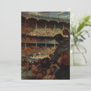 Vintage Sportfans im Baseballstadion