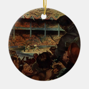 Vintage Sportfans im Baseballstadion Keramikornament