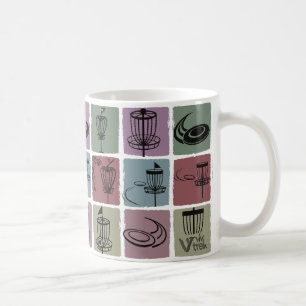 Vintage-Sportkunst-Trinkgeschirr Retro-Discgolf-En Kaffeetasse