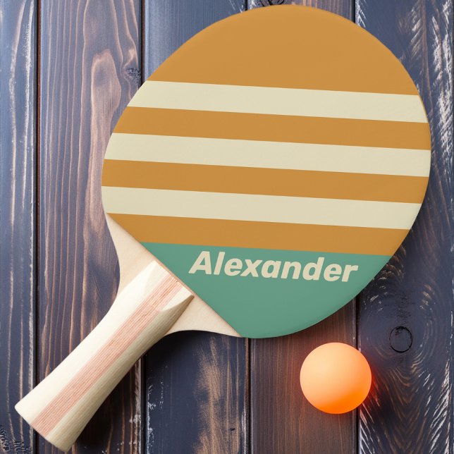 Vintage Sportmoosstreifen mit Namen Tischtennis Schläger (Von Creator hochgeladen)