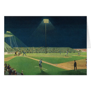Vintage Sports, Baseball Game at Night